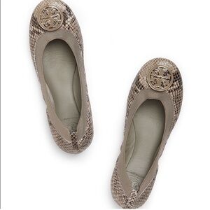 Tory Burch Snakeskin Ballet Flats